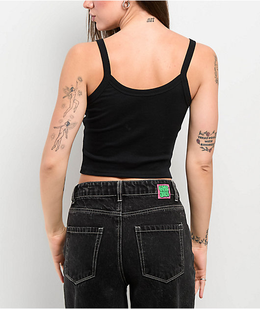 Vitriol Ethereal Sigilism Black Crop Tank Top