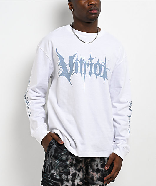 Vitriol Evil King White Long Sleeve T-Shirt