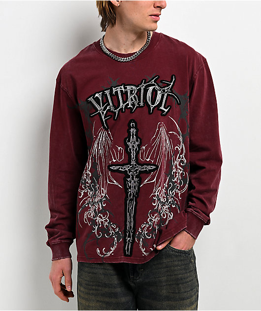 Vitriol Excalibur Red Wash Long Sleeve T-Shirt | Zumiez