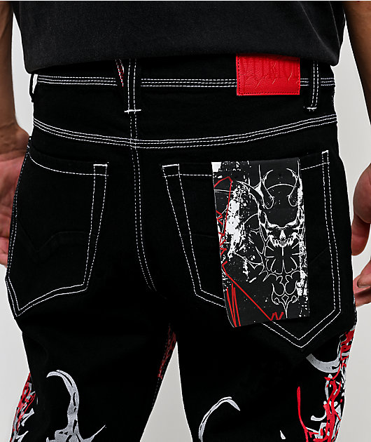 Vitriol Extended Black Skinny Jeans