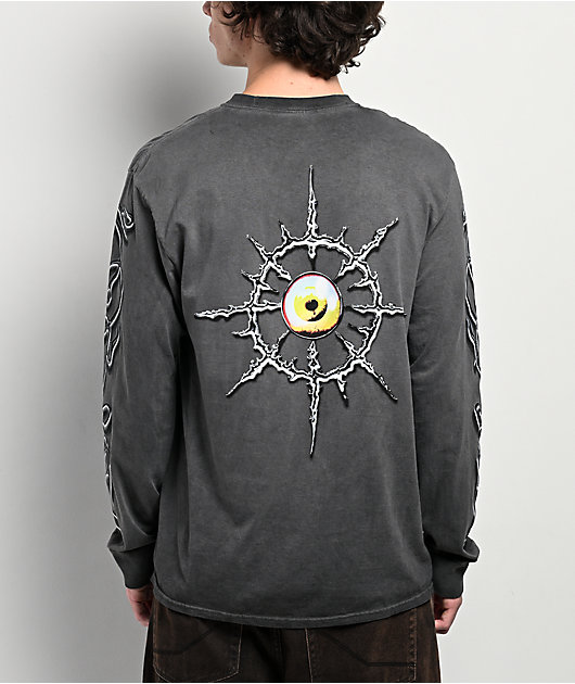 Vitriol Eye On Me Grey Wash Long Sleeve T-Shirt