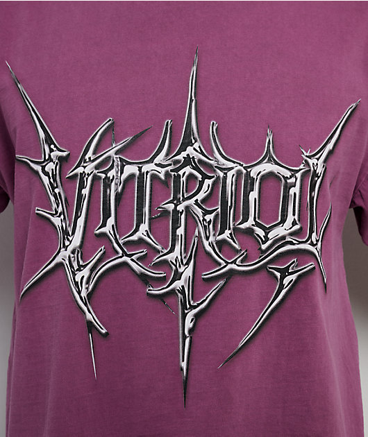 Vitriol Eyes On Me Purple Wash Boxy T-Shirt