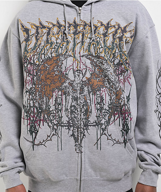 Vitriol Fallen Angel Grey Zip Hoodie