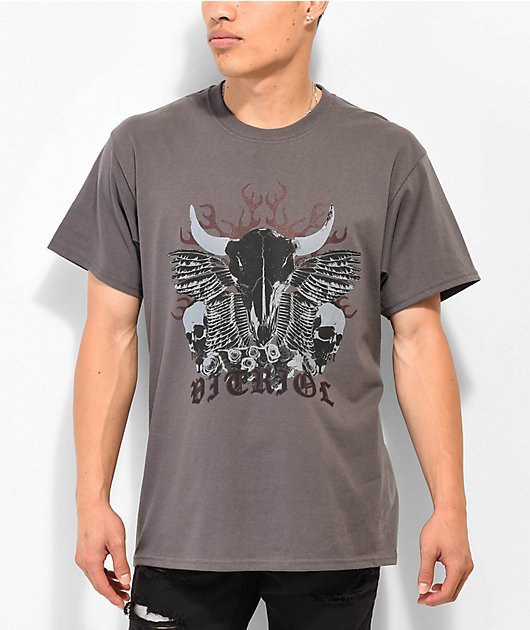 Vitriol Feeling Afflicted Grey T-Shirt 