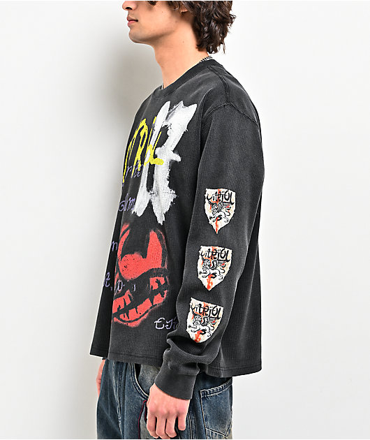 Vitriol Feral Black Thermal Long Sleeve T-Shirt