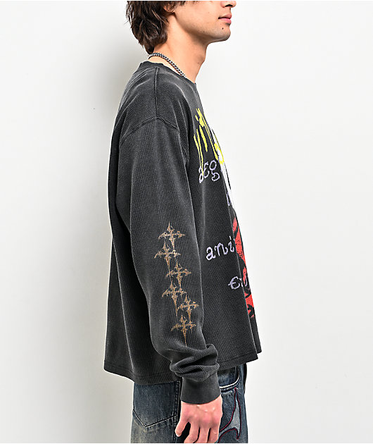 Vitriol Feral Black Thermal Long Sleeve T-Shirt