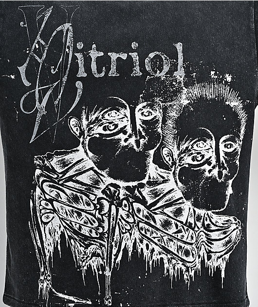 Vitriol Feral Friend Black Wash Knit T-Shirt