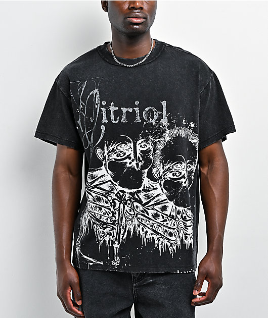 Vitriol Feral Friend Black Wash Knit T-Shirt