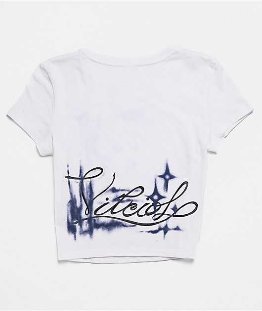 Vitriol Flow White Crop T-Shirt