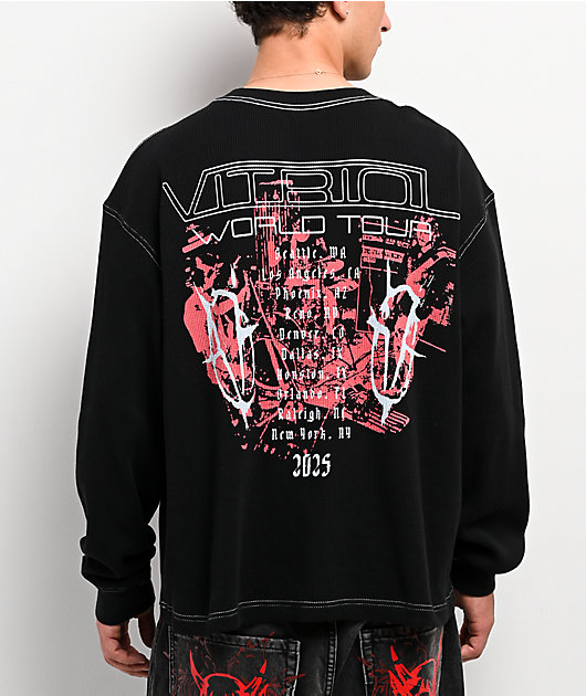Vitriol Follow The Rift Black Thermal Long Sleeve T-Shirt