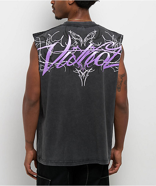 Vitriol Forsaken Black Wash Tank Top