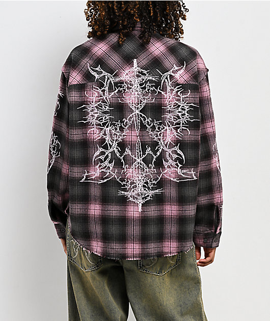 Vitriol Fracture Pink Flannel Shirt