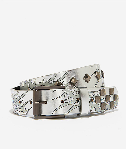 Vitriol Fracture Silver Belt | Zumiez