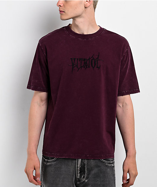 Vitriol Freak Boy Burgundy Wash T-Shirt