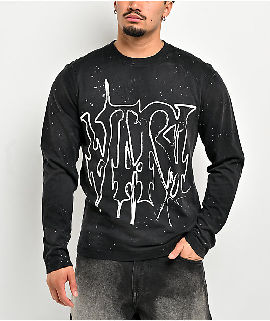 Vitriol From Ash Black Wash Long Sleeve T-Shirt