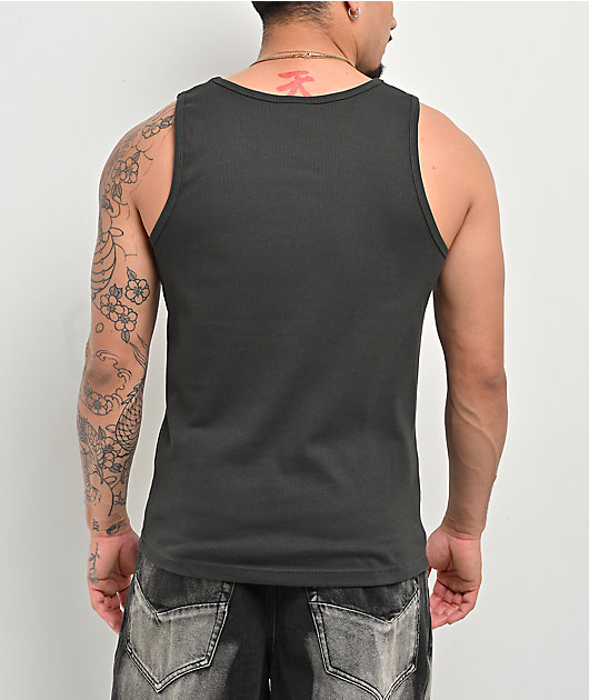 Vitriol Fruit Bat Black Ribbed Tank Top