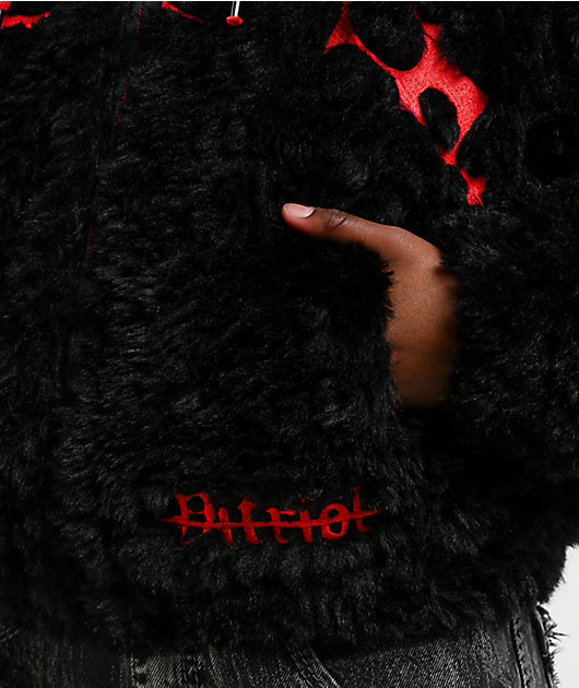 Vitriol Furget Me Not Black Crop Zip Jacket