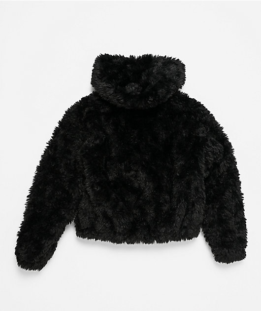 Vitriol Furget Me Not Black Crop Zip Jacket