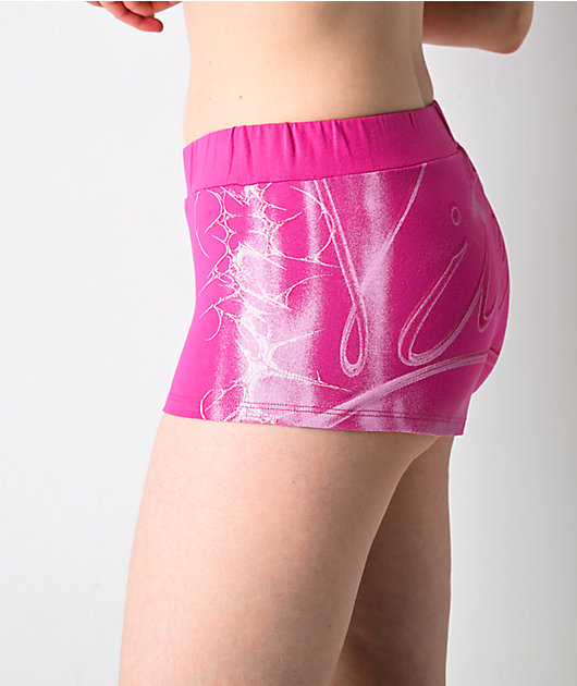 Vitriol Gigi Airbrush Pink Micro Shorts