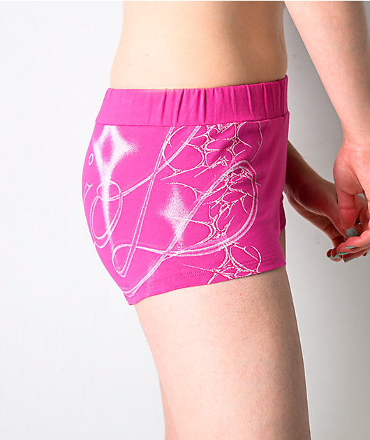 Vitriol Gigi Airbrush Pink Micro Shorts