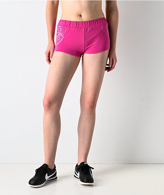 Vitriol Gigi Airbrush Pink Micro Shorts