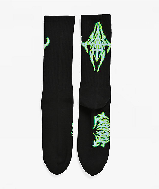 Vitriol Glitch Black Crew Socks