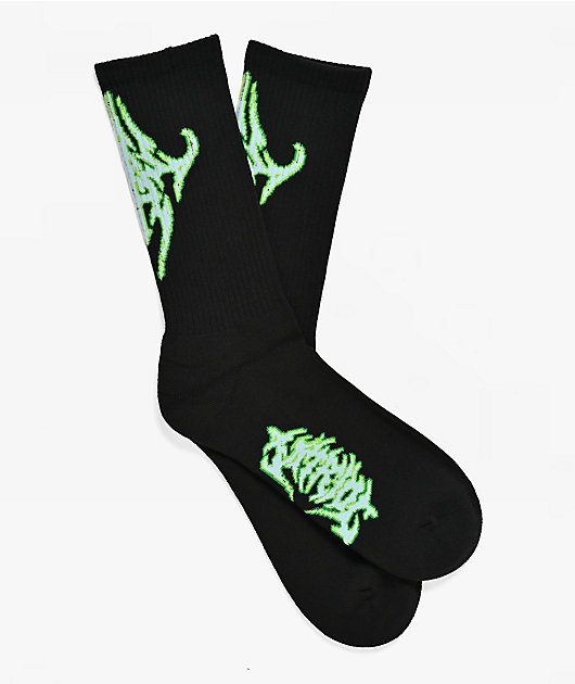 Vitriol Glitch Black Crew Socks