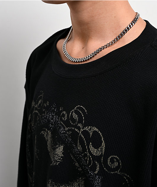 Vitriol Gothic Frame Black Thermal Long Sleeve T-Shirt