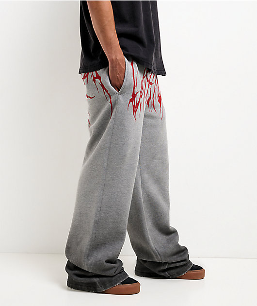 Vitriol Harrow Haunt Grey Baggy Sweatpants