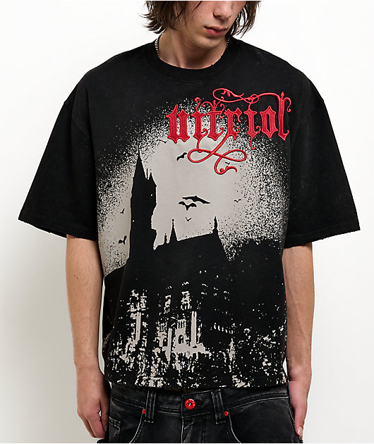 〖楽一番〗PUTUMAYO アシンメトリック TシャツGothic Vitriol Holy Ghost Black Wash Boxy T-Shirt | Zumiez