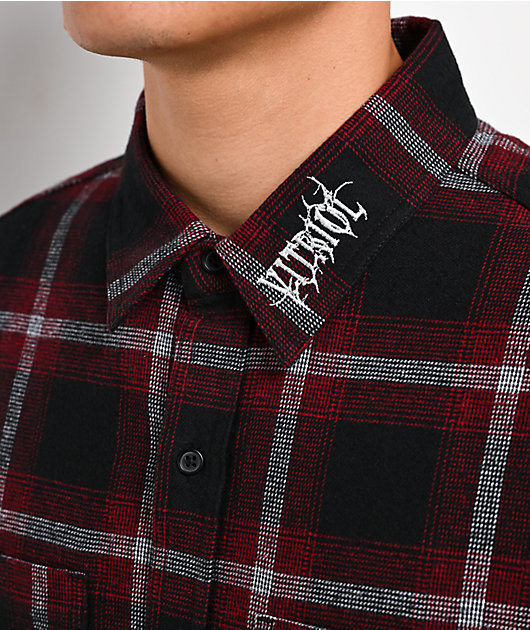 Vitriol Initial Black & Red Flannel Shirt