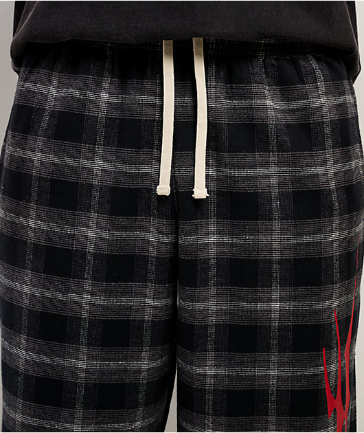 Vitriol Jagged Black Plaid Lounge Pants