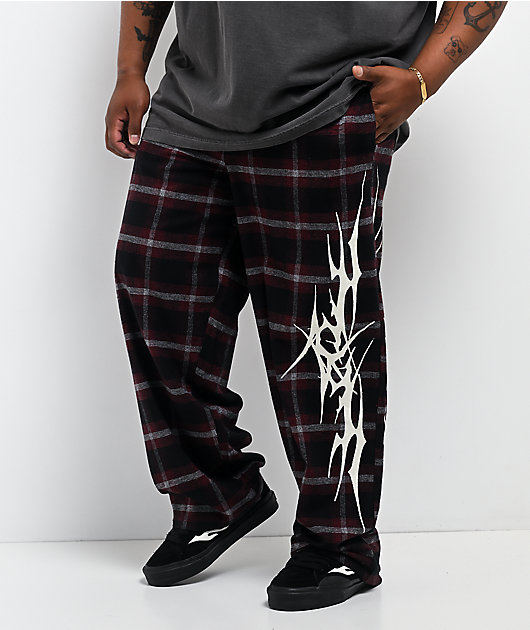 Vitriol Jagged Black Plaid Lounge Pants