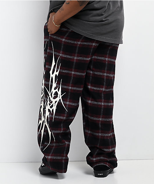 Vitriol Jagged Black Plaid Lounge Pants