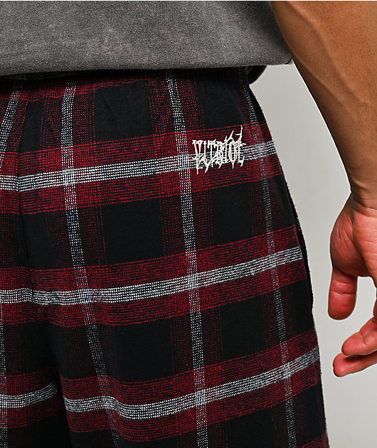 Vitriol Jagged Black Plaid Lounge Pants