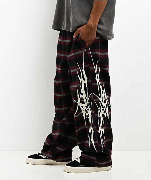 Vitriol Jagged Black Plaid Lounge Pants