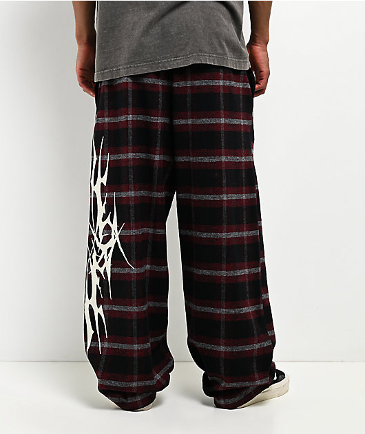 Vitriol Jagged Black Plaid Lounge Pants