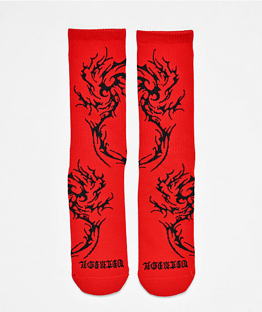 Vitriol Jagged Red Crew Socks