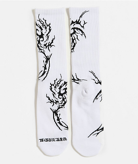 Vitriol Jagged White Crew Socks