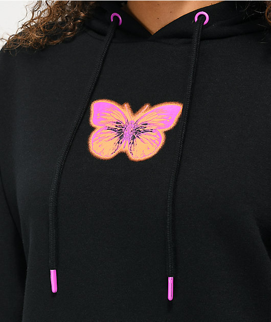 Vitriol Jamison Butterfly Black Oversized Hoodie
