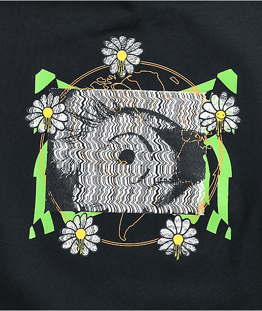 Vitriol Jamison Daisy Skull Black Hoodie