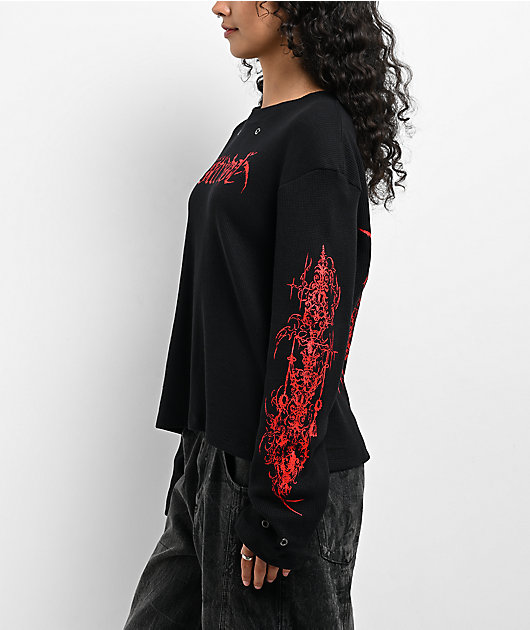 Vitriol Jasper Black Thermal Long Sleeve T-Shirt