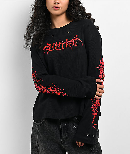 Vitriol Jasper Black Thermal Long Sleeve T-Shirt