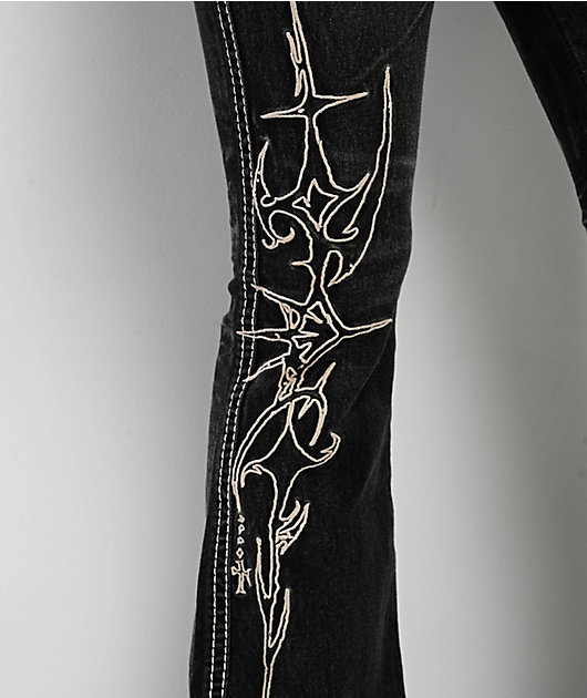 Vitriol Justina Black Wash Bootcut Jeans