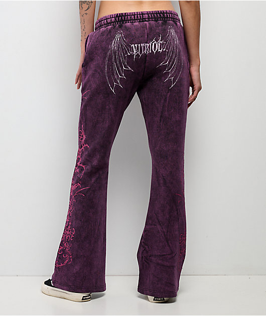 Vitriol Karli Shadow Purple Wash Sweatpants