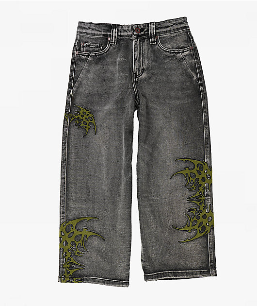 Vitriol Kids Void Infect Black Wash Ultra Wide Jeans