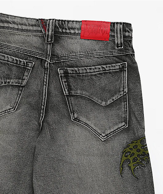Vitriol Kids Void Infect Black Wash Ultra Wide Jeans