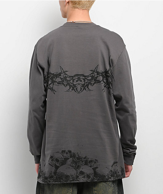 Vitriol Layered AF II Charcoal Long Sleeve T-Shirt | Zumiez