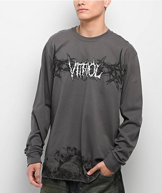 ★Wacky WiLLy★ Graphic Layered Long Sleeve Charcoal MUSINSA | WACKY WILLY Graphic Layered Long Sleeve Charcoal