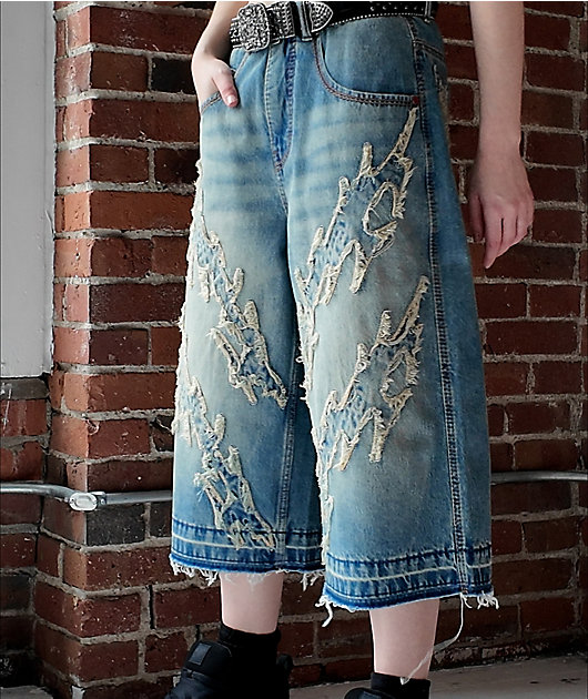 Vitriol Lena Ultra Baggy Denim Shorts video